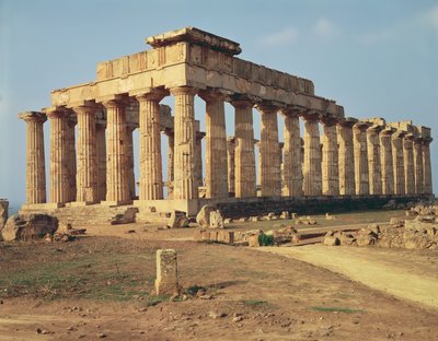 Vue du Temple E, vers 490-480 av. J.-C. - Greek